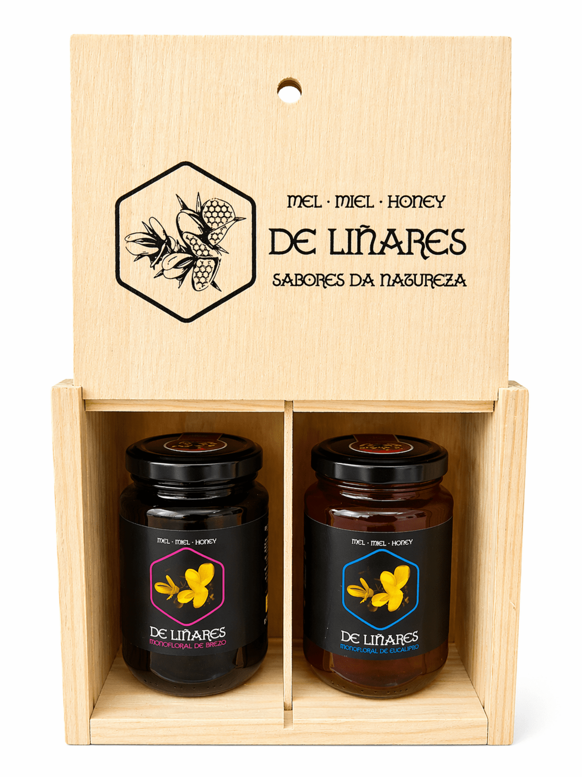 Pack 2 · Sabores da Natureza En Caja De Madera - Mel de Liñares - 4