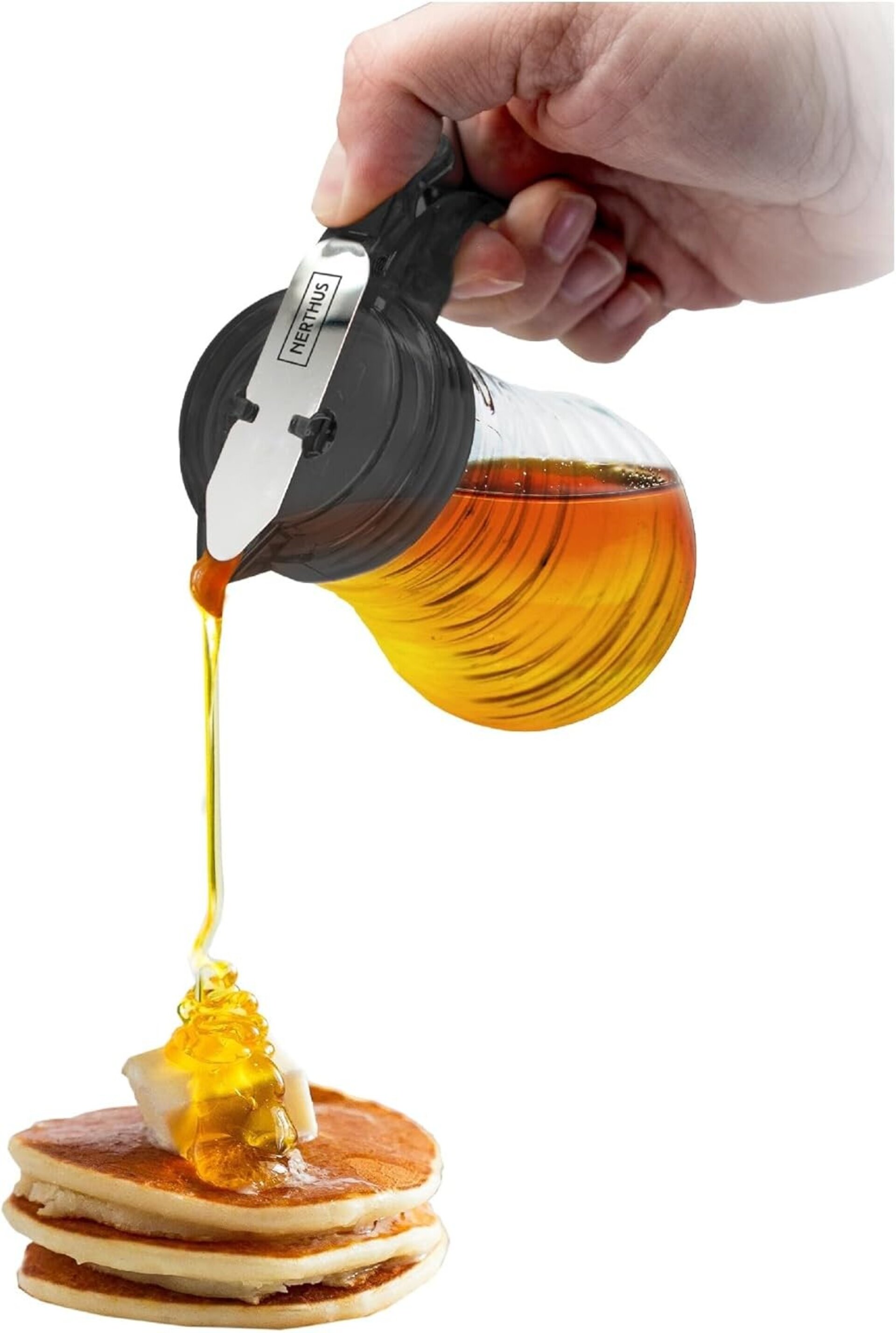 Jarra para Miel de Cristal con Dispensador Antigoteo Automático - 3