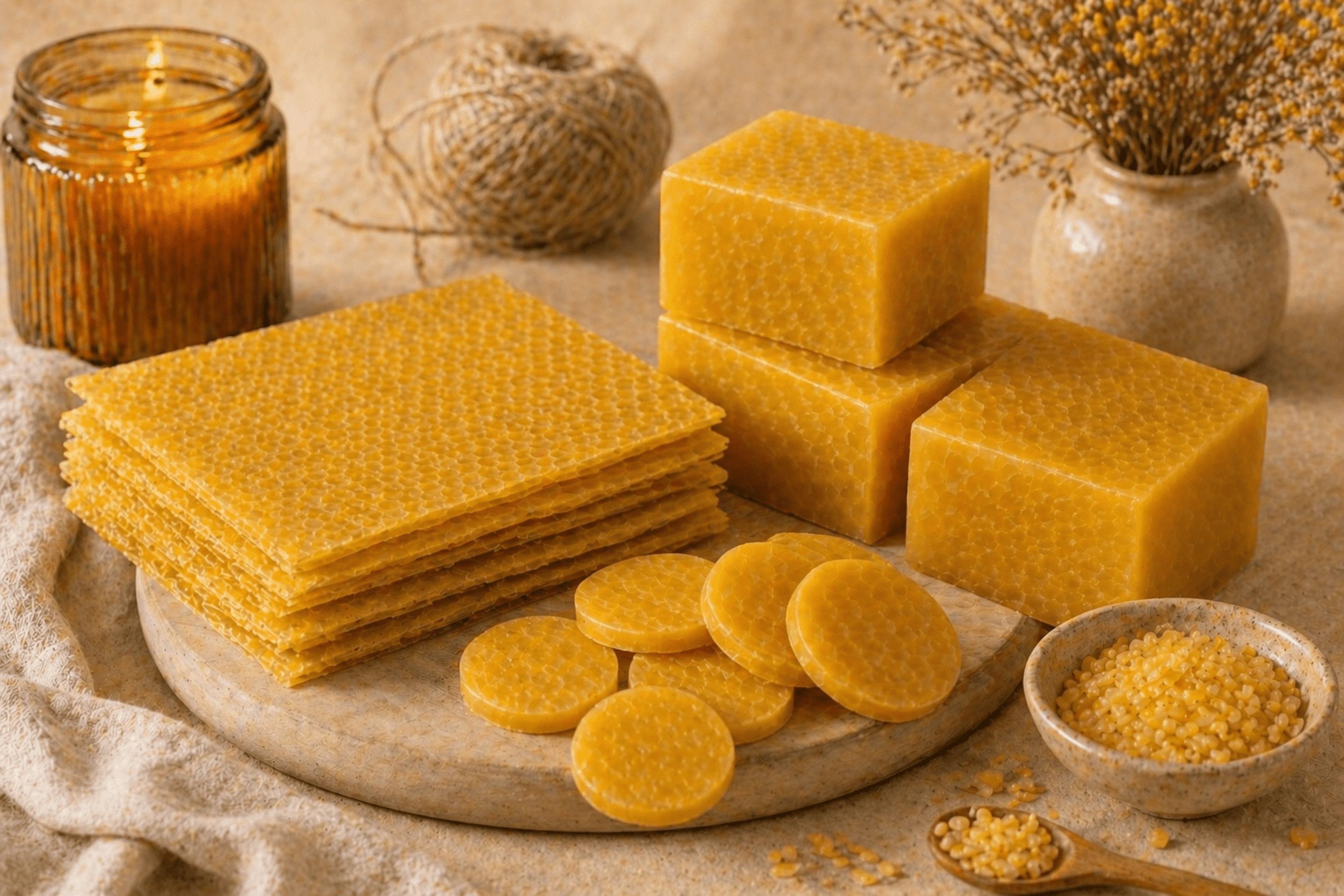 Cera de abeja Amarilla 100% Natural Ideal para Cosmetica - 4