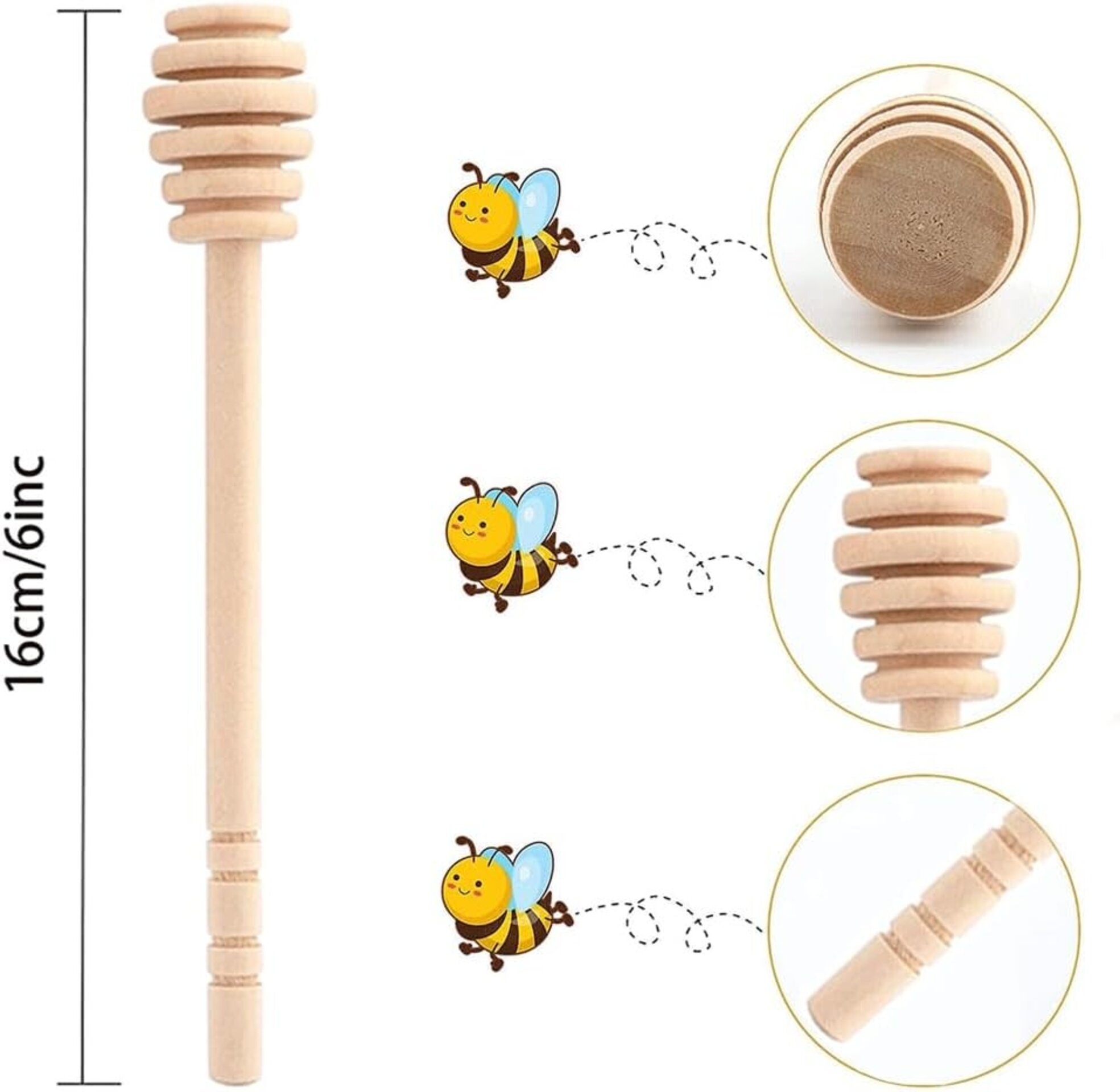 Palitos de Madera para Miel - Cucharas Dispensadoras Naturales - 11