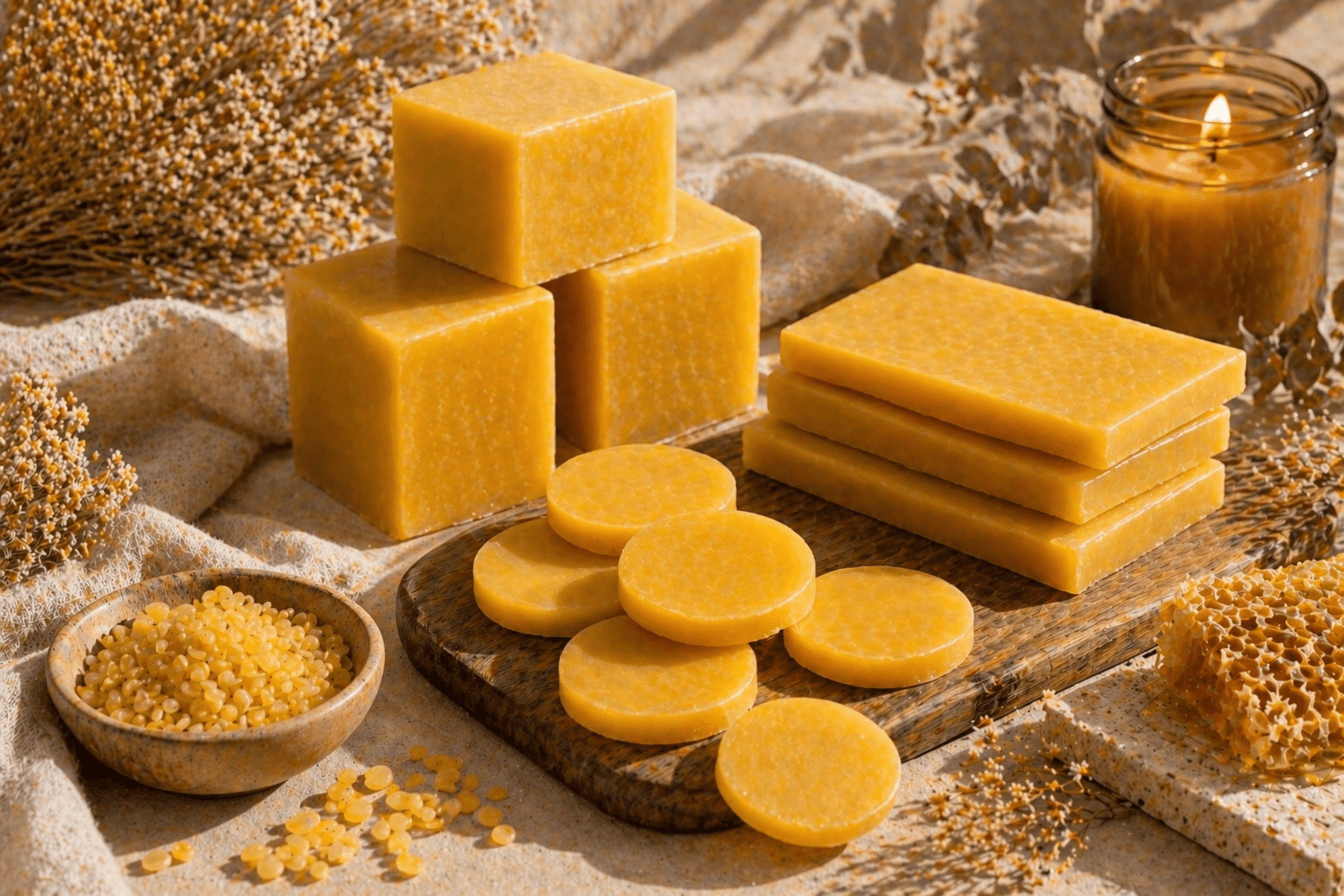 Cera de abeja Amarilla 100% Natural Ideal para Cosmetica - 3