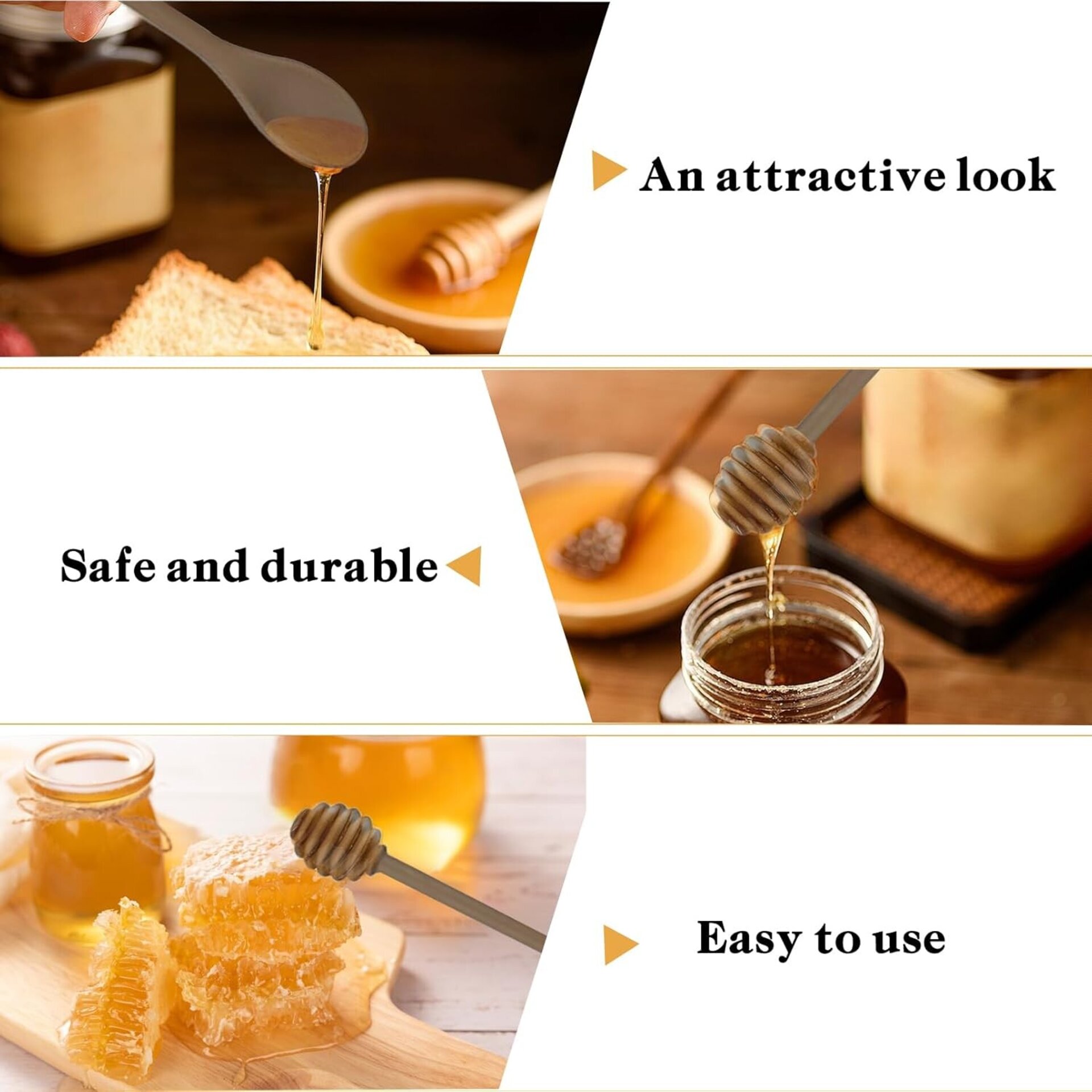 Cuchara de Miel de Silicona 25 cm  – Dispensador y Agitador - 10