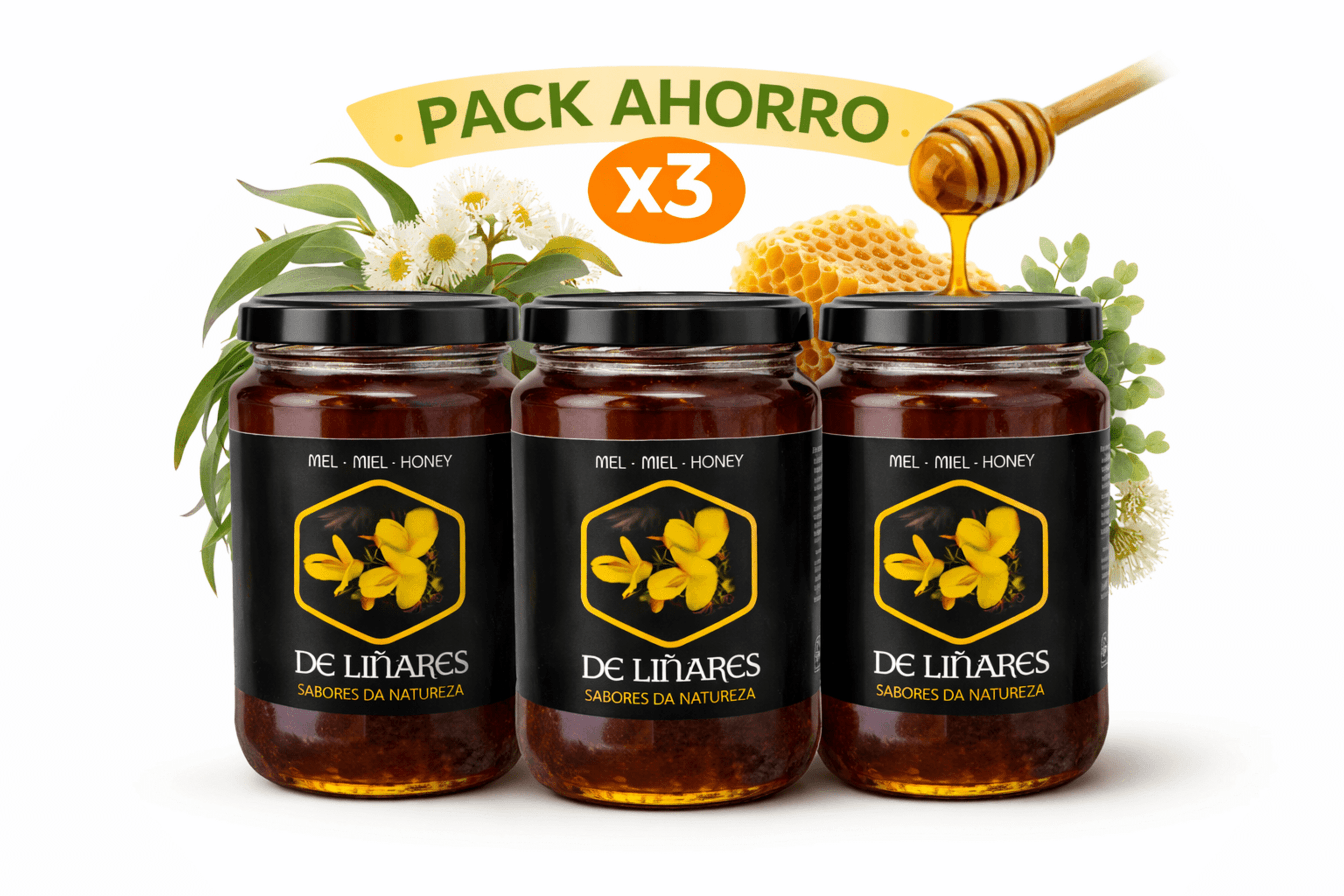 Pack Ahorro Miel Multifloral x3 - Mel De Liñares - 2