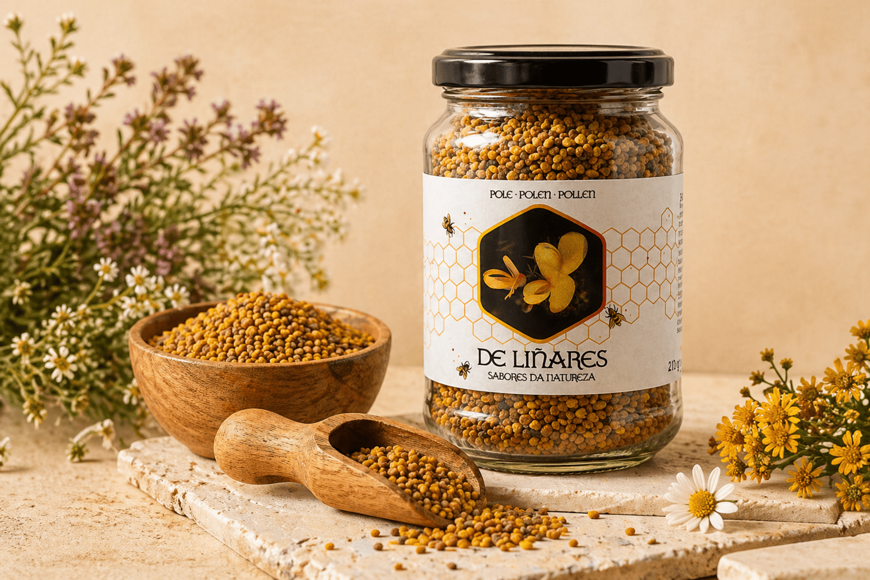 Mel de Liñares Polen Natural de Abeja - de castaño - 2