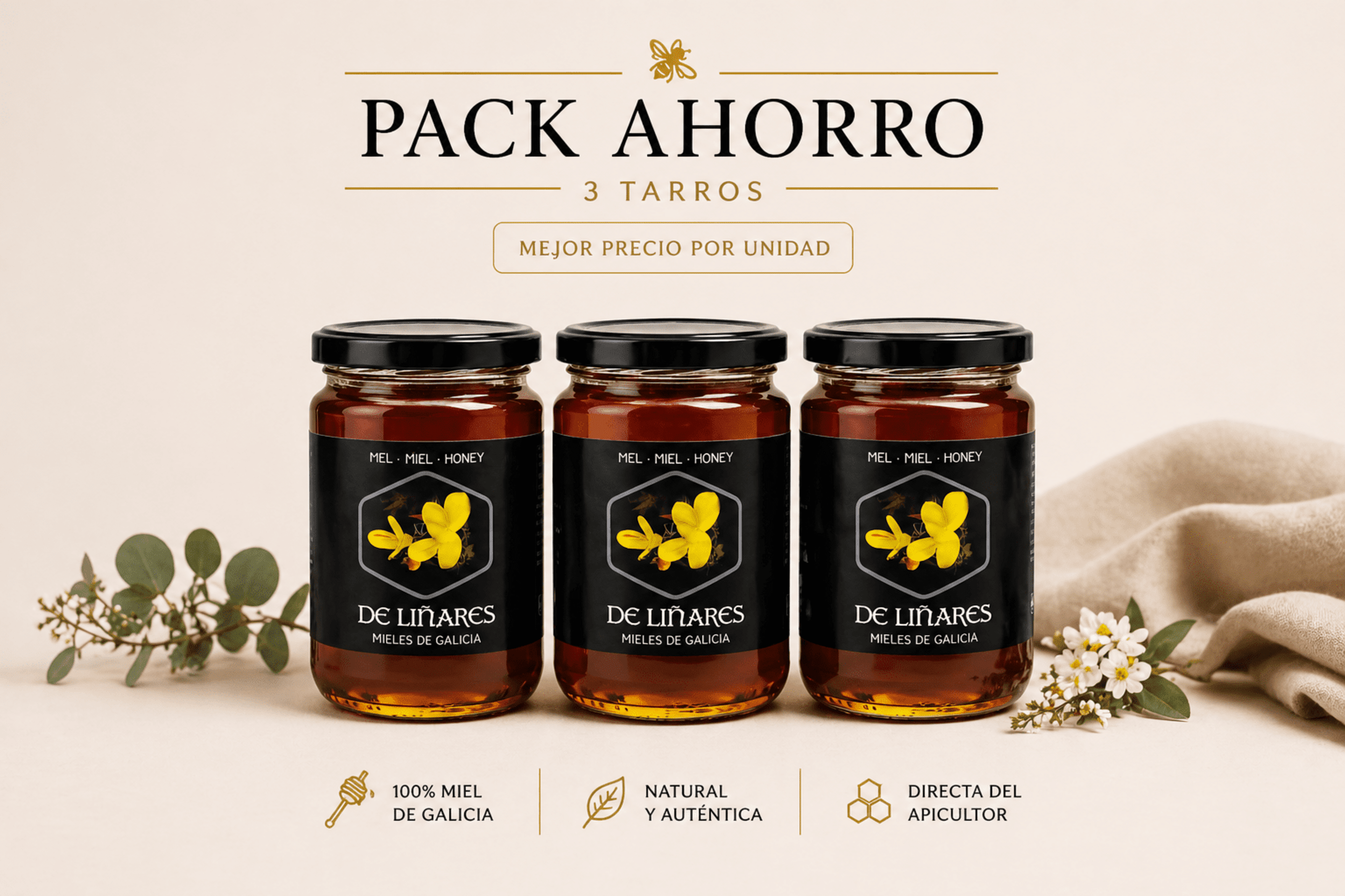 Pack Ahorro Miel De Eucalipto x3 - Mel De Liñares - 2