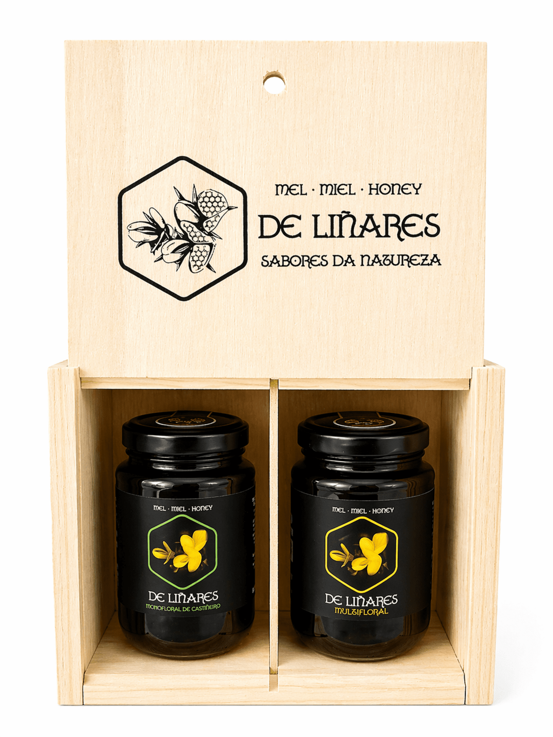 Pack 2 · Sabores da Natureza En Caja De Madera - Mel de Liñares - 7