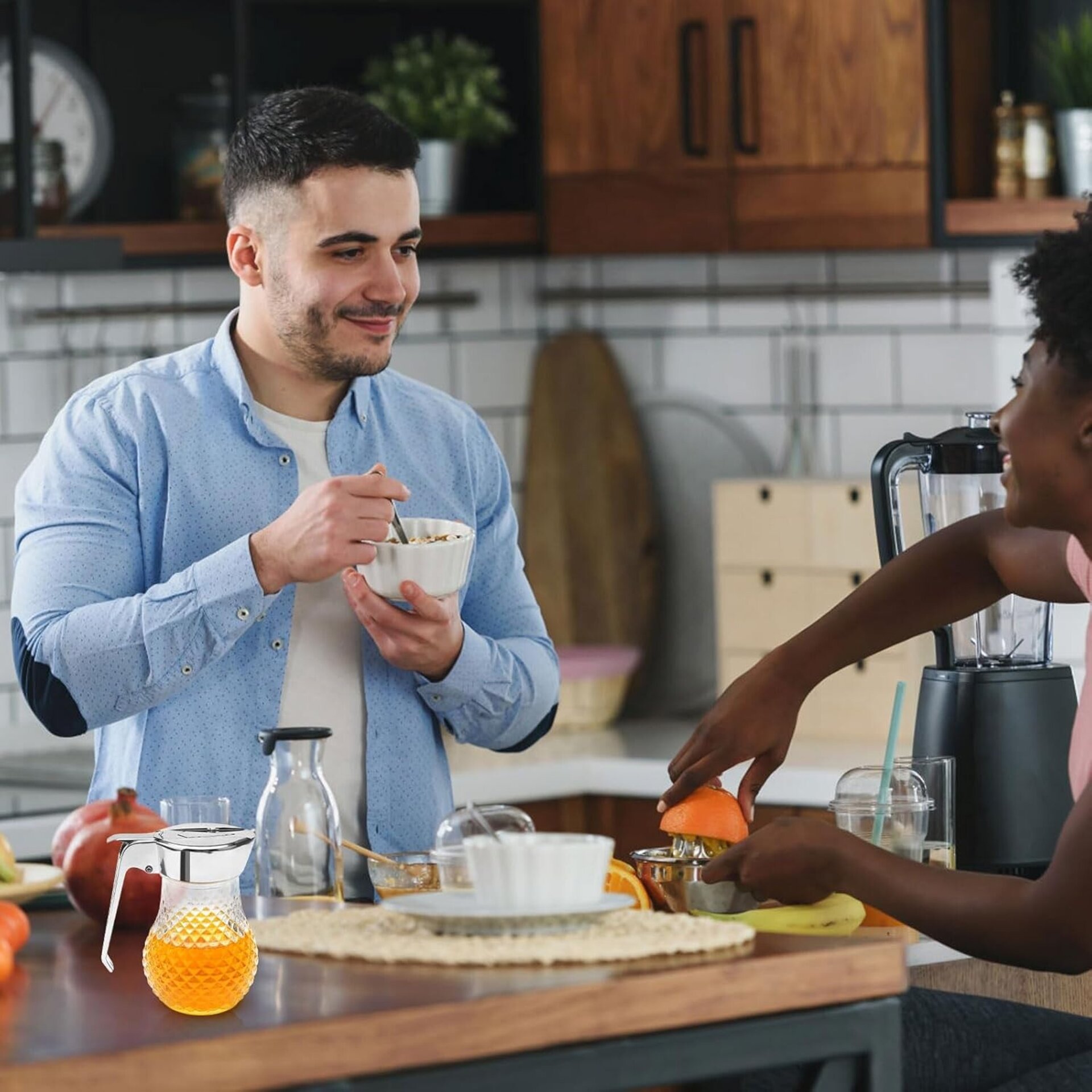 Tarro de Miel (250 ml) con Asa – Dispensador de Jarabe - 5