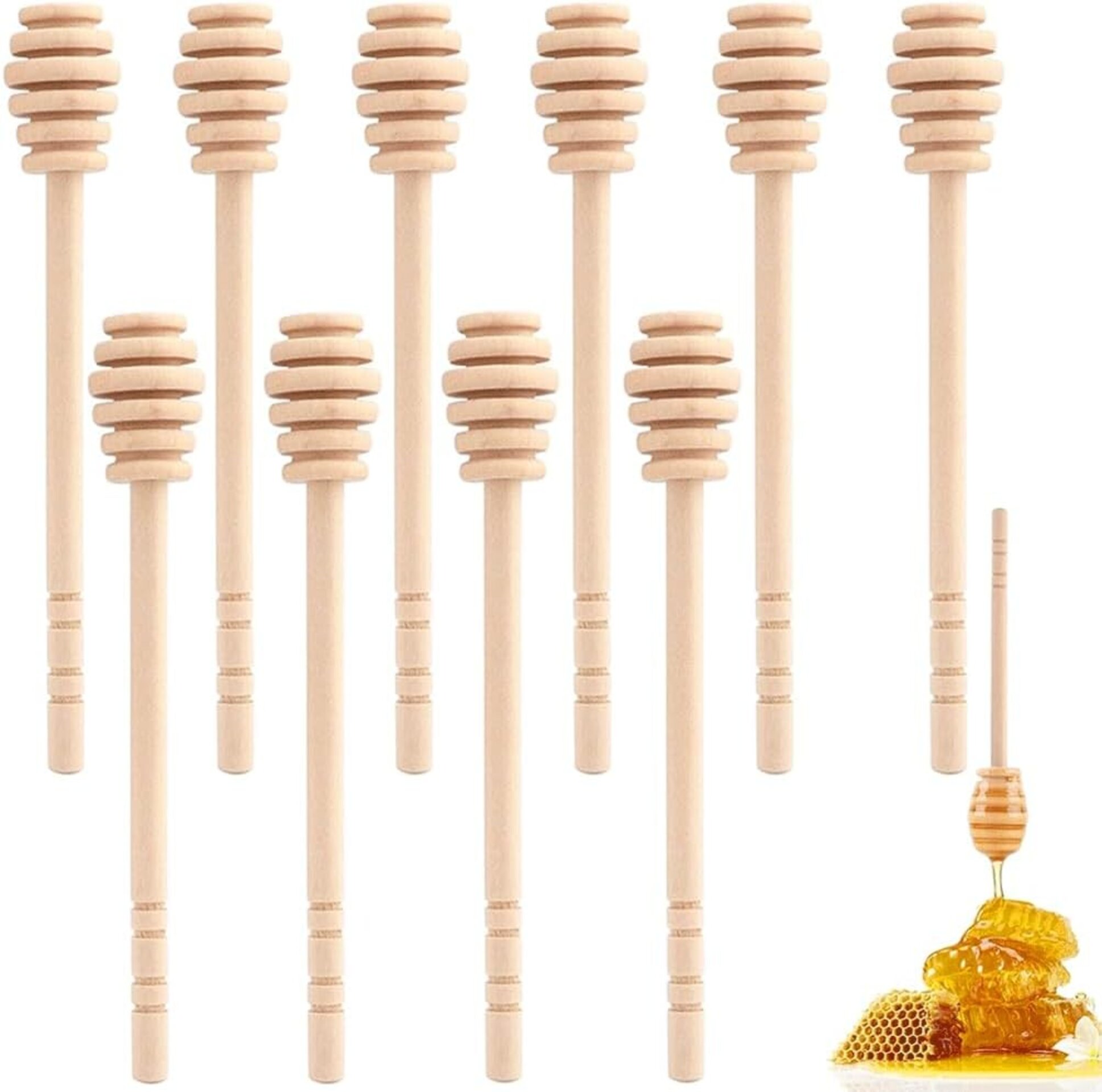 Palitos de Madera para Miel - Cucharas Dispensadoras Naturales - 12