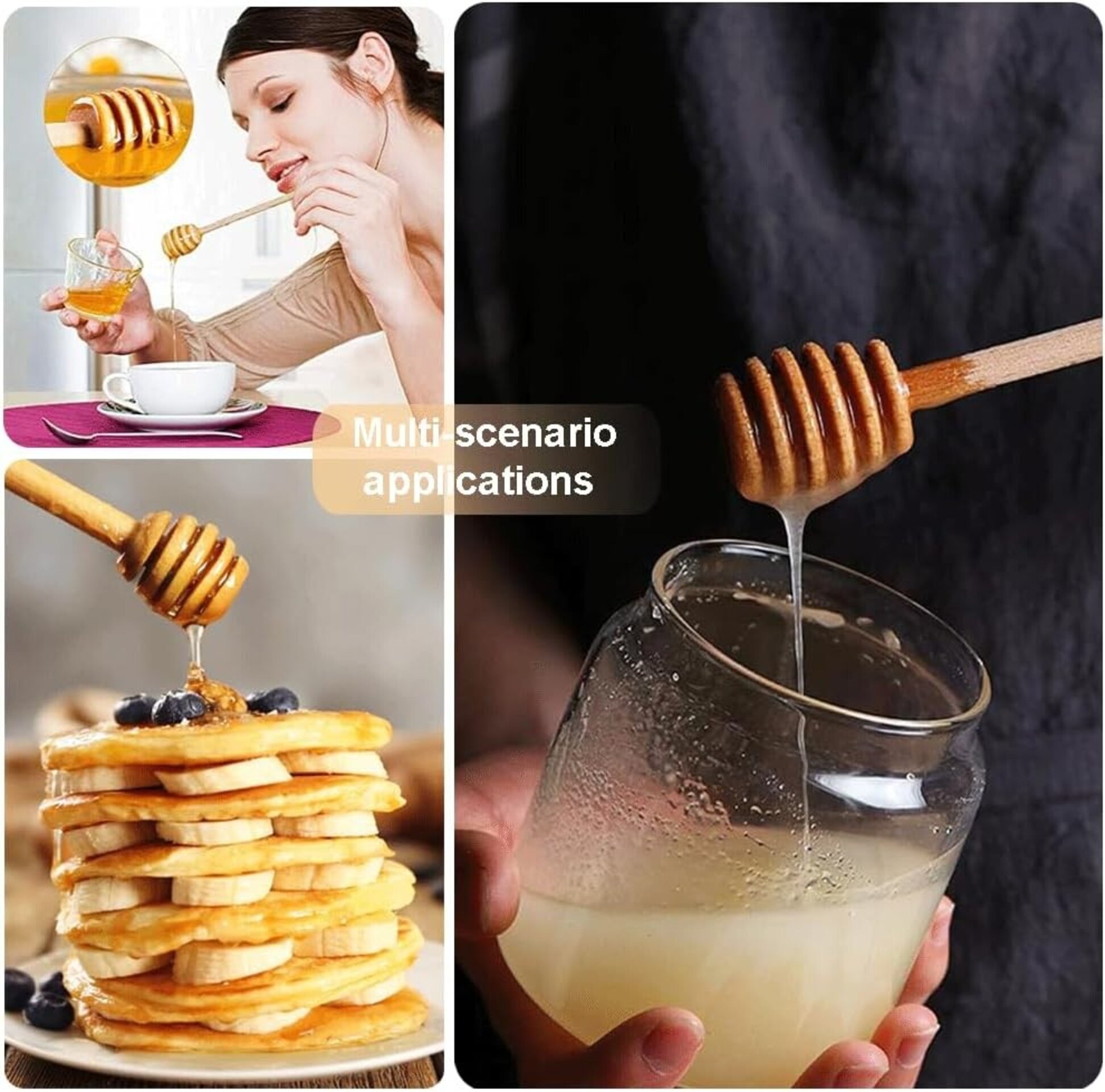 Palitos de Madera para Miel - Cucharas Dispensadoras Naturales - 3