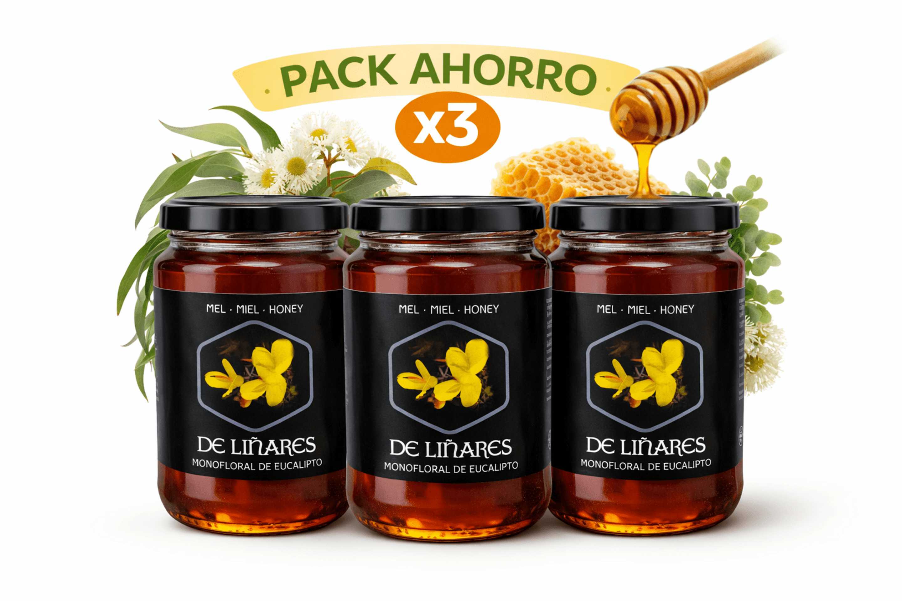 Pack Ahorro Miel De Eucalipto x3 - Mel De Liñares - 2