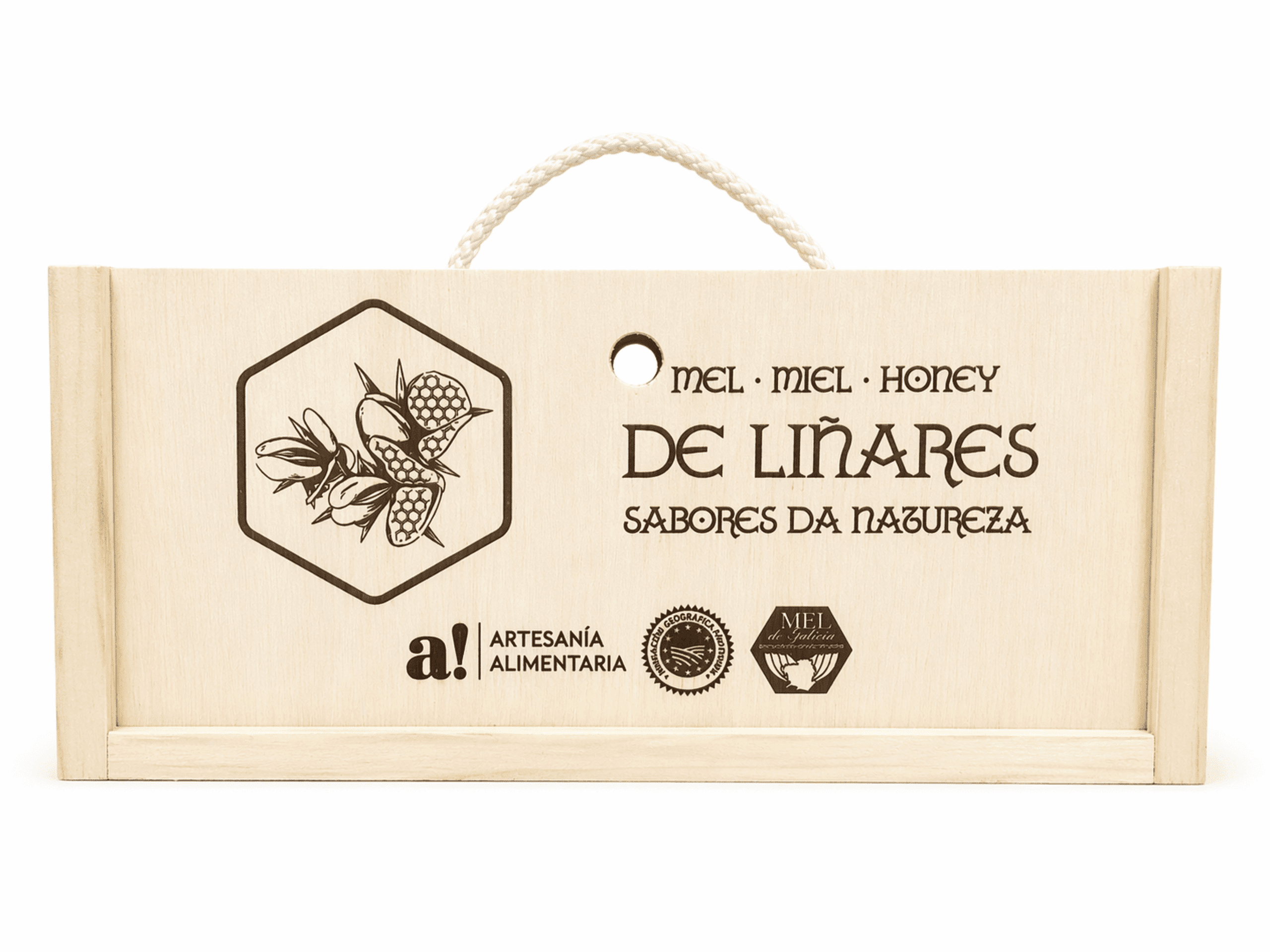 Pack 4 · Sabores da Natureza En Caja De Madera - Mel de Liñares - 7