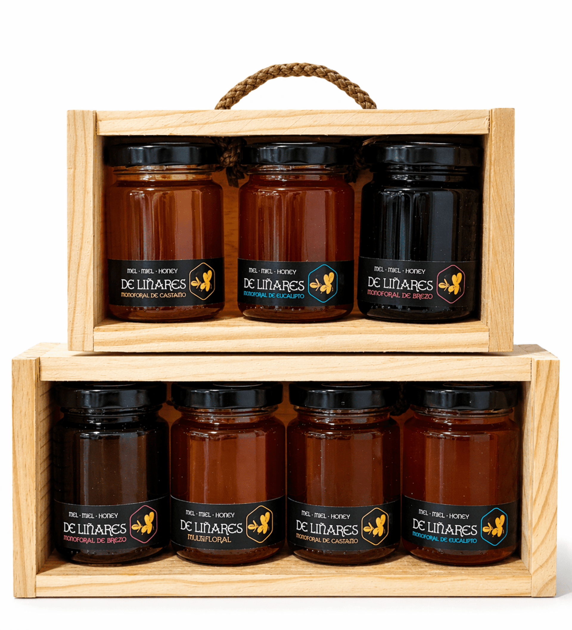 Pack 3 · Sabores da Natureza En Caja De Madera - Mel de Liñares - 9