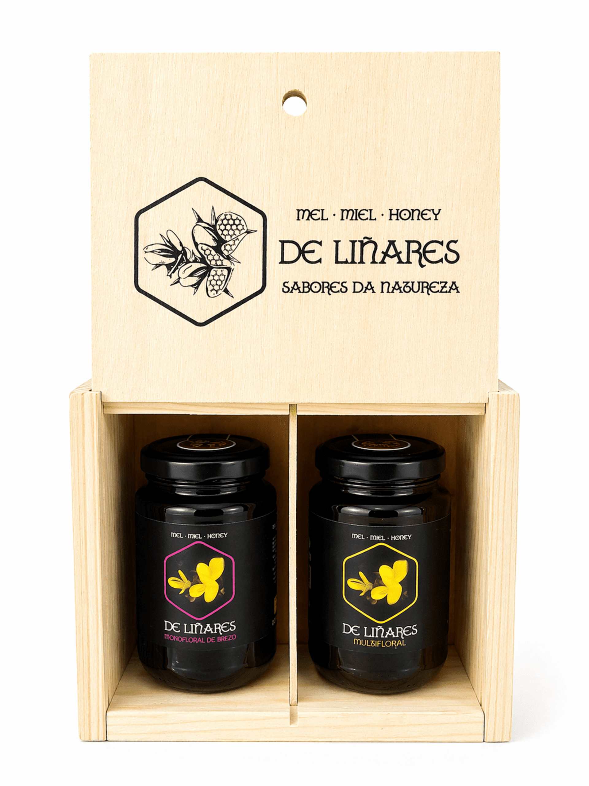 Pack 2 · Sabores da Natureza En Caja De Madera - Mel de Liñares - 5